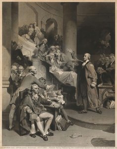Patrick Henry Delivering His Celebrated Speech In The House Of Burgesses, Virginia — Alfred Jones (american, 1819-1900)