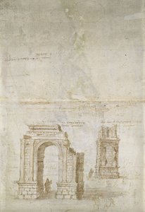 Sketches Of Roman Ruins At Tarragona And Of A Fortress — Anthonis Van Den Wyngaerde