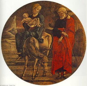 Flight To Egypt (from The Predella Of The Roverella Polyptych) — Cosmè Tura, Renaissance Early Style