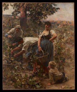 The Grape Harvest — Léon Augustin L'hermitte, Impressionism