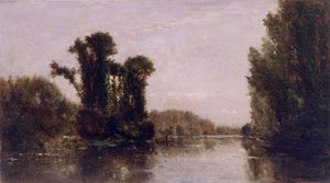 The Seine At Bezons — Charles-françois Daubigny