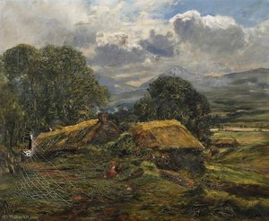 Highland Landscape With Crofts — Alexander Junior Fraser