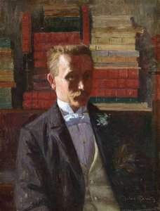 Self Portrait in the Artist's Library