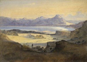 The Salt Lake, Bahr Assal, 1841 — Johann Martin Bernatz