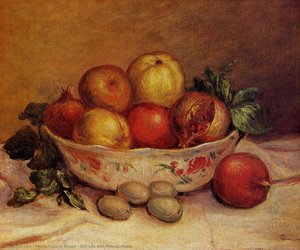 Still Life With Pomegranates — Pierre-auguste Renoir, Impressionism