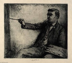 Untitled (artist Painting) — Charles Frederick William Mielatz
