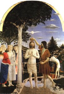 The Baptism Of Christ, Approx.1442, Ng London — Piero Della Francesca, Renaissance Perspective