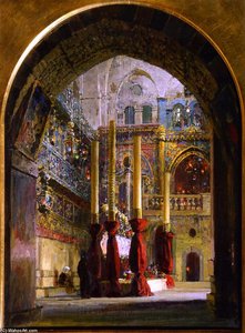 Church Of The Holy Sepulcher, Interior (study) — Vasily Dmitrievich Polenov