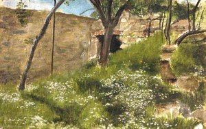A Floral Bank — Lourens Alma Tadema