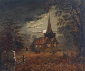 Church At Moonlight — Frank Taylor