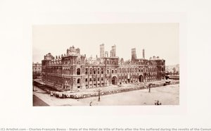 State Of The Hôtel De Ville Of Paris After The Fire Suffered During The Revolts Of The Comuna — Charles-françois Bossu, Documentary Photography