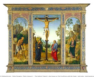 The Galitzin Triptych (also Known As The Crucifixion With The Virgin, Saint John, Saint Jerome And Mary Magdalene) — Pietro Perugino (pietro Vannucci)