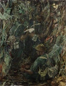 14th Army Men Of The Royal Berkshire Regiment Form The Spearhead Of A Patrol, Cutting Through The Jungle On The Toungoo Manchi Road — Leslie Cole