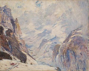 Mountain Landscape Study For 'wengen Heights' — Samuel John Lamorna Birch