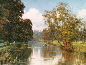 Guildford Castle From The River At St. Catherine's — Edward Wilkins Waite