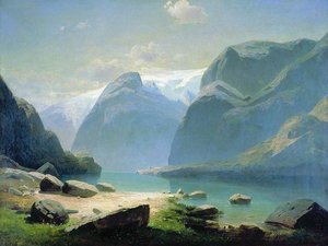 Lake In The Swiss Mountains — Aleksey Savrasov