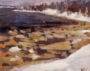 Ice Floes At Kalela's Shore — Akseli Gallen-kallela