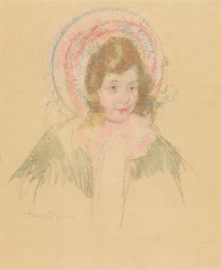 Sara Wearing A Bonnet And Coat — Mary Stevenson Cassatt, Impressionism