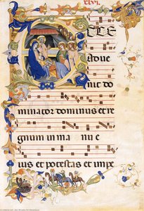 Gradual 1 For San Michele A Murano (folio 46) — Don Silvestro Dei Gherarducci, International Gothic