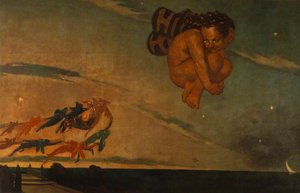 Puck Fleeing From The Dawn — David Scott