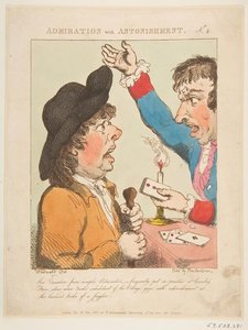 Admiration With Astonishment, From Le Brun Travested — Thomas Rowlandson
