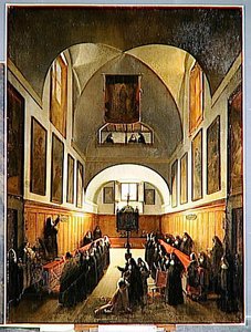 Prise D'habit D'une Jeune Fille D'albano Dans Le Choeur Du Couvent De Sainte Claire A Rome — François Marius Granet
