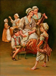 Susanna Wesley With Five Children — Richard Gilmore Douglas