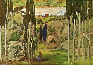 Daphnis And Chloe Set Design — Léon Bakst, Art Nouveau