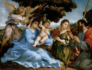 Madonna And Child With Saints Catherine And Thomas (sacra Conversazione) — Lorenzo Lotto