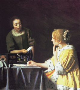 Lady With Her Maidservant Holding A Letter — Johannes Vermeer, Dutch Golden Age