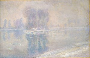 Ice On The Siene At Bennecourt — Claude Monet