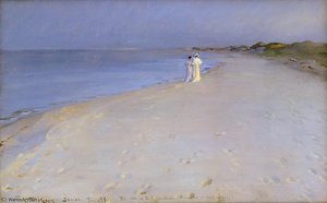 Summer Evening At The South Beach, Skagen — Peder Severin Kroyer