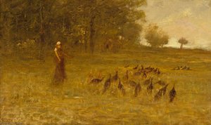 Girl With Turkeys — George Fuller