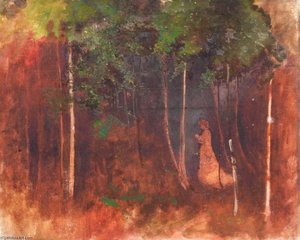 Woman Walking Through A Wood — Benjamin Haughton