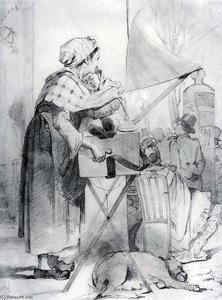 Paris Sharmanschitsa. Sketch — Vasily Grigoryevich Perov