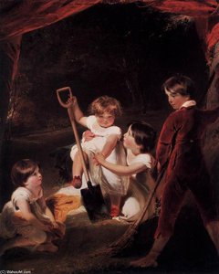 The Angerstein Children — Sir Thomas Lawrence, Romantic Landscape Painting