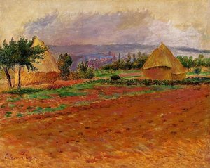 Field And Haystacks — Pierre-auguste Renoir