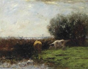 Cows In Dutch Polder Landscape — Willem Maris