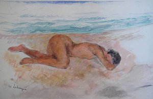 Nu Allongé Sur La Plage — Henri Lebasque