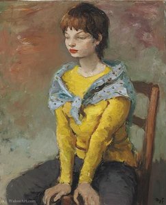 Young Irish Girl In A Yellow Sweater, (1950) — Marcel Dyf
