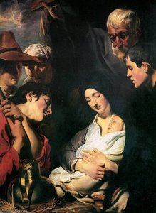 Adoration Of Shepherds Sun — Jacob Jordaens