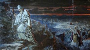 Moses Going Up Mount Nebo
