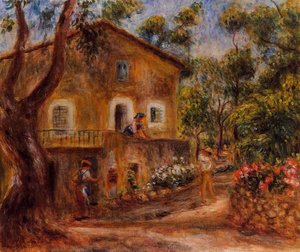 Young Woman In A Garden - Cagnes — Pierre-auguste Renoir