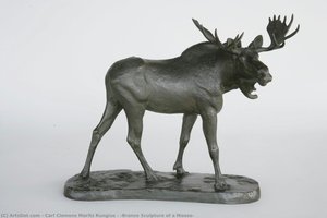 (bronze Sculpture Of A Moose) — Carl Clemens Moritz Rungius
