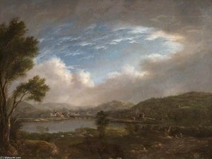 River Scene — John Warwick Smith, Romanticism
