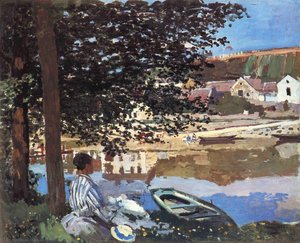 River Scene At Bennecourt — Claude Monet