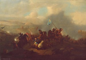 A cavalry battle