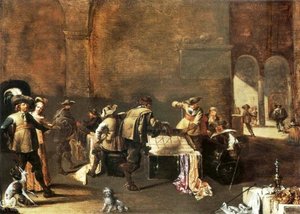 Soldiers inspecting coffers.