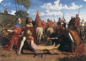 Rienzi Vowing To Obtain Justice For The Death Of His Young Brother, Slain In A Skirmish Between The Colonna And The Orsini Factions — William Holman Hunt