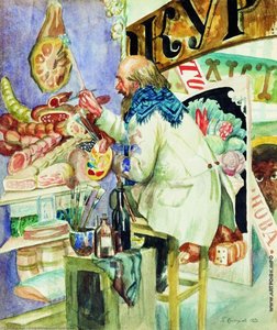 Painter Of Signboards — Boris Mikhailovich Kustodiev
